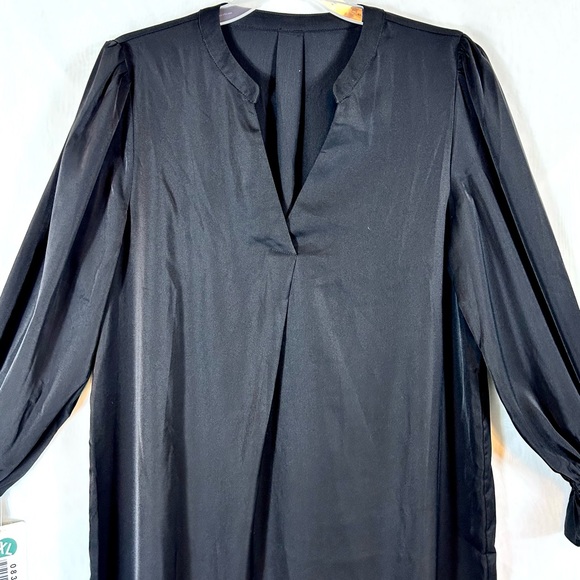 NWT Womens Black Long Sleeve Rayon tunic Dress / XL - Picture 4 of 9
